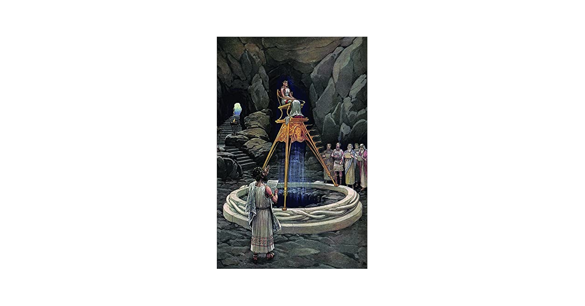Consulting The Oracle of Delphi Masonic Poster - [11'' x 17
